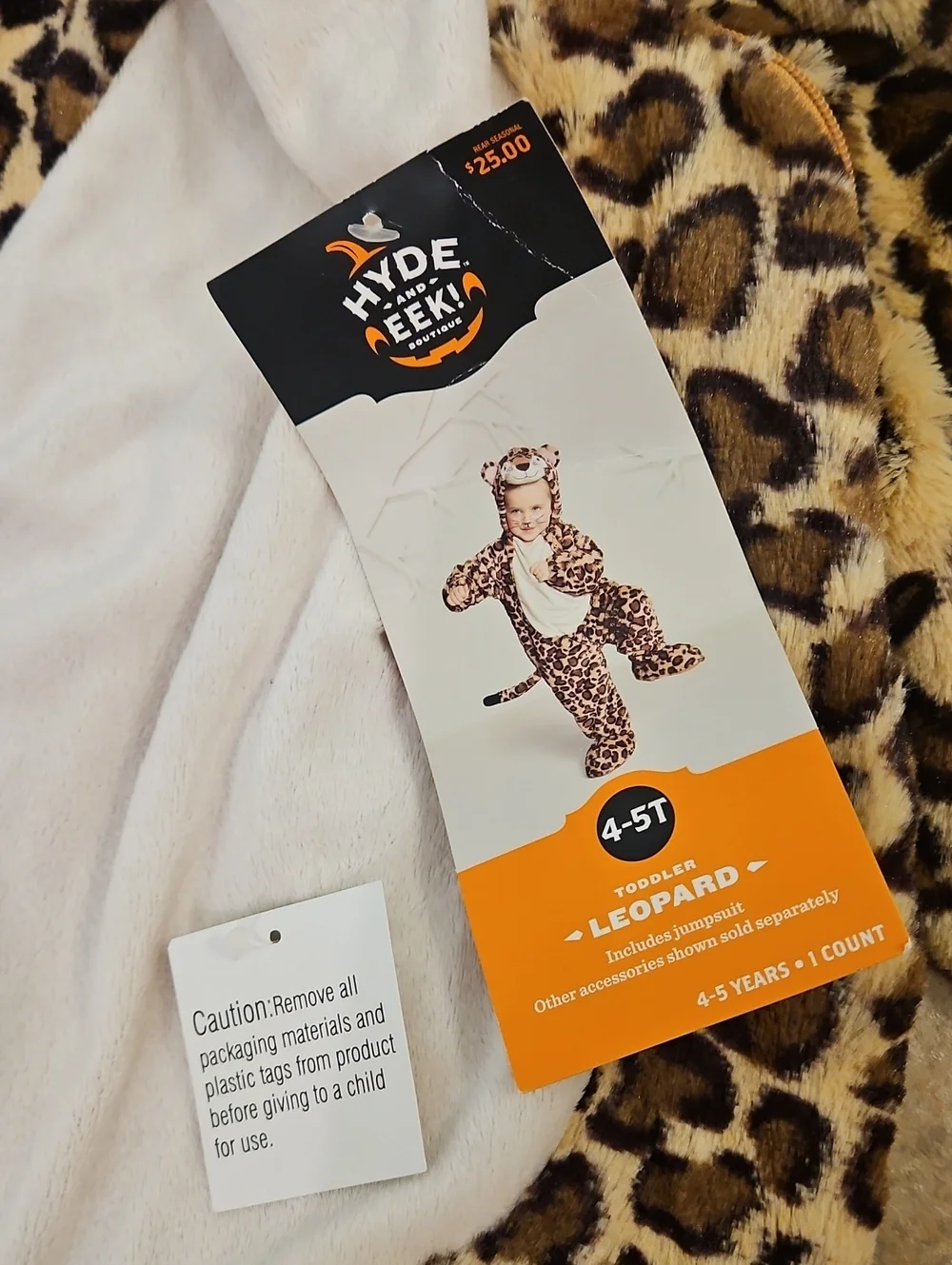Plush Leopard Hooded Costume 5T - Picture 4 of 9